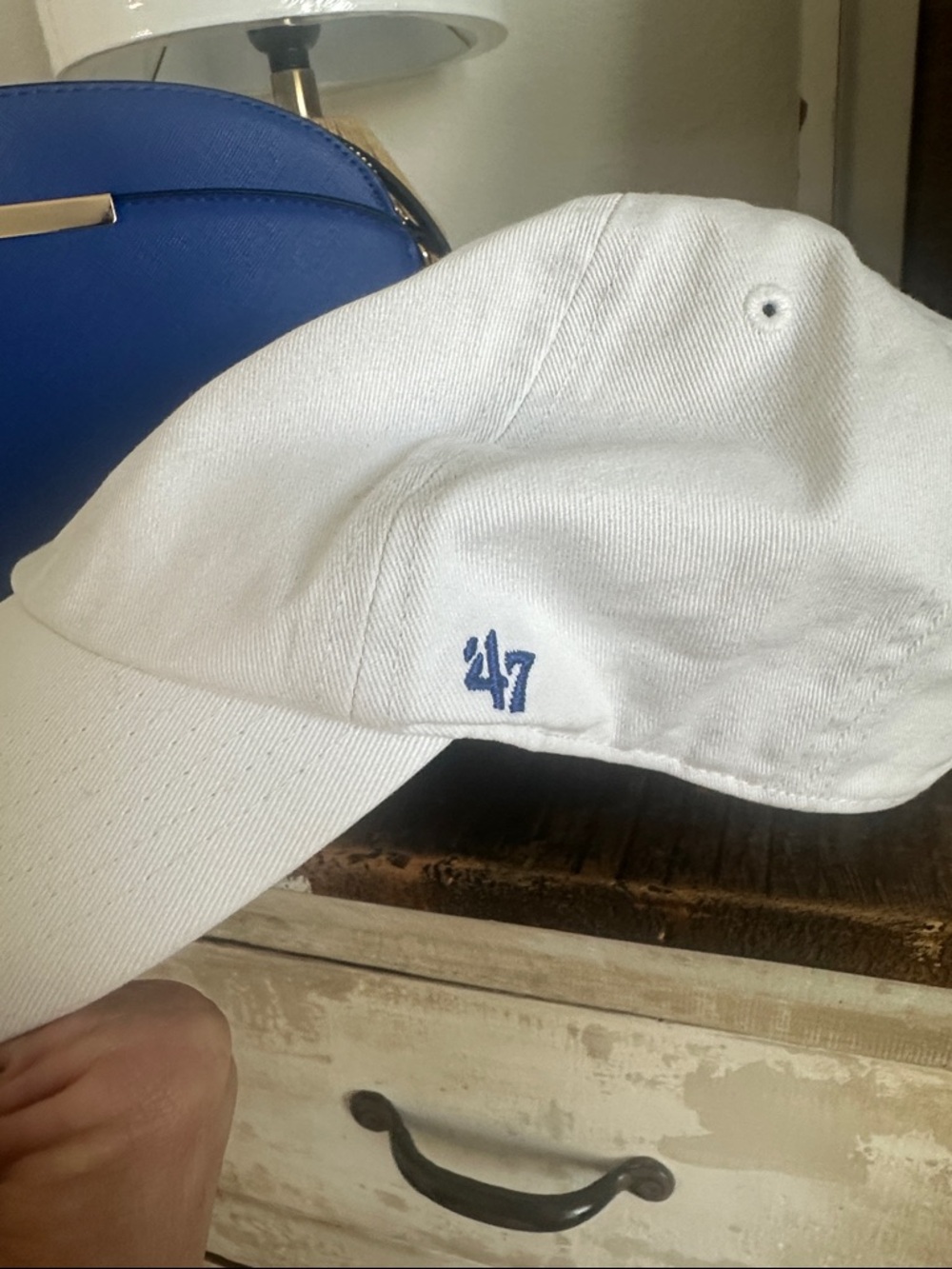 LA Dodger Blue  Crossbody Bag with White LA Baseball Cap 💙 - Picture 4 of 10